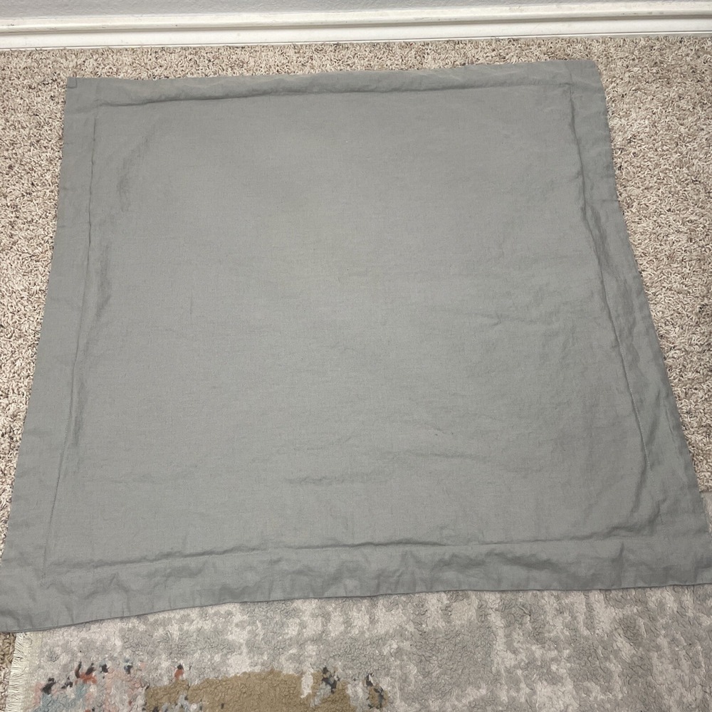 Restoration‎ Hardware Euro Sham One Stonewashed Gray Linen Cotton Blend